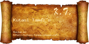 Kutasi Tamás névjegykártya